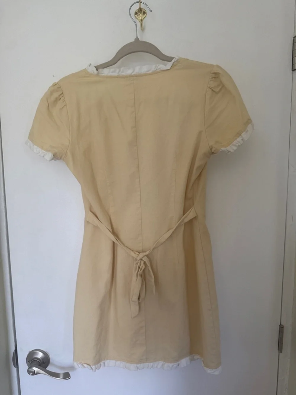 Yellow Ruffle-Trim Button Front Dress - Picture 2 of 2